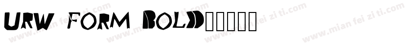 URW Form Bold字体转换